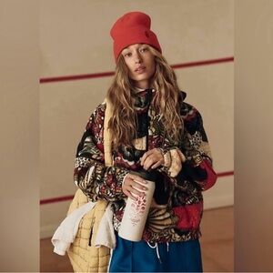 Free People Movement: Wild Flower Colorful Patterned Hoody Fleece (BNWT)